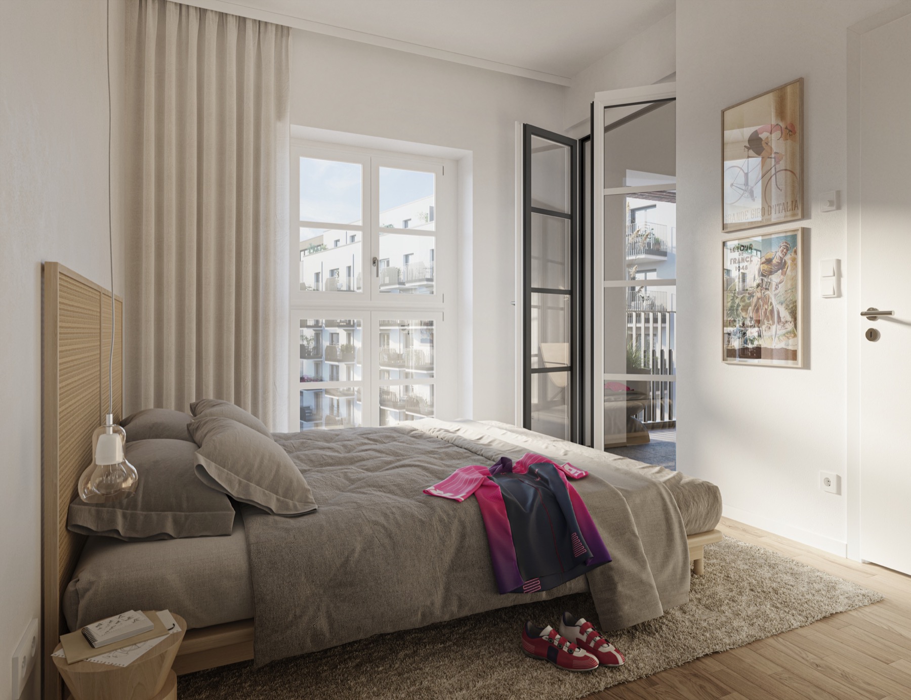 Helle Wohnung in den K44 Waterlofts